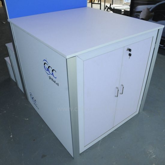 Easy Assemble 3X6 Isla específica Modular Stand de stand de exhibición portátil Mostrar con puerta