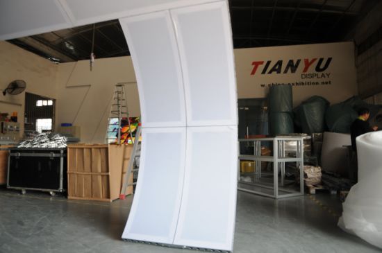 El nuevo diseño de la tensión de aluminio Tela Feria Display stand de feria Alimentaria