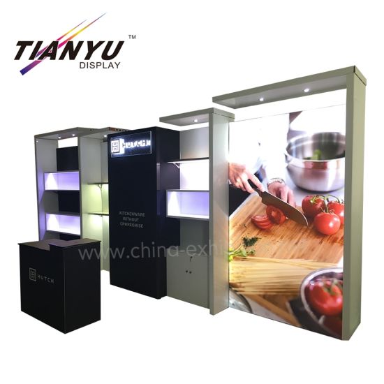 Tian Yu Oferta soporte Telón de fondo Exposición Comercial con el estante de exhibición para Las Vegas Cocina Mostrar