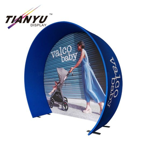 El nuevo diseño redondo de aluminio tensión Telón de fondo exhibición de la tela circular