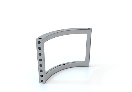-Series M marco anodizado de aluminio curvado 1 / 16a