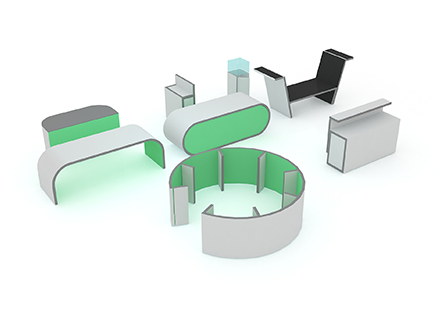 Diferentes tipos Forma de visualización y muebles