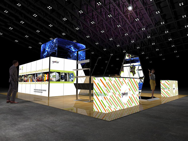 Venta al por mayor TIANYU M Series System Used Trade Show Booth custom indoor led screen wall